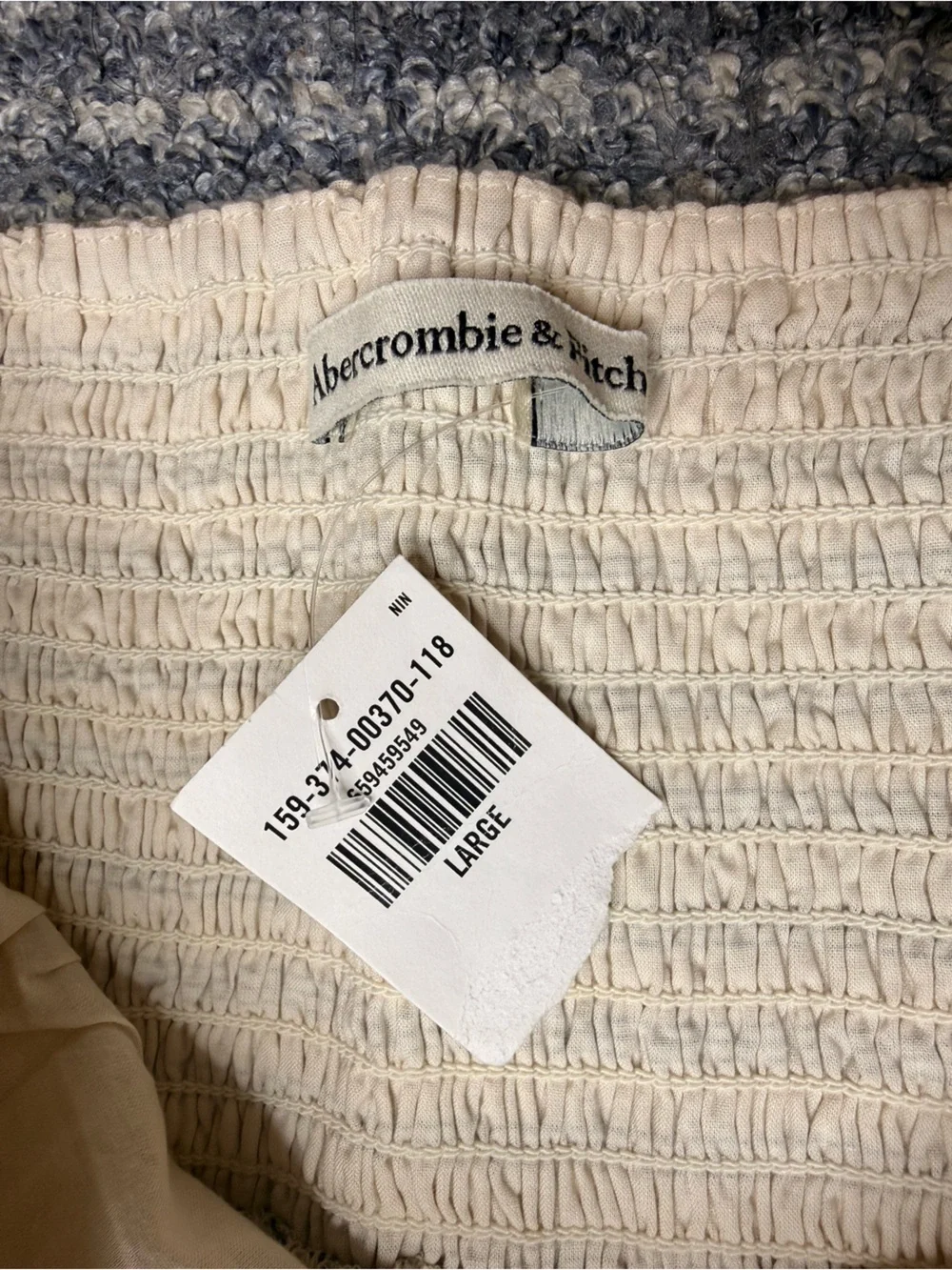 NWT  Abercrombie & Fitch Emerson Poplin Puff Sleeve Mini Dress